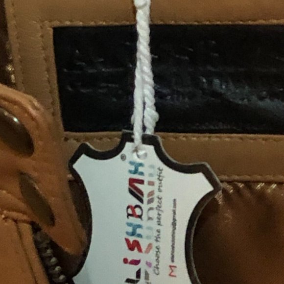 Alishbah Women's Leather Jacket Bomber Biker Genuine Lambskin Leather Large - Picture 3 of 4